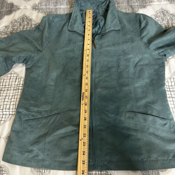 Vintage Koret Polyester Suede green jacket women’s medium. - Picture 9 of 12